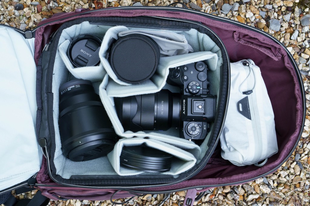 Peak Design Outdoor Backpack 18L with camera kit.