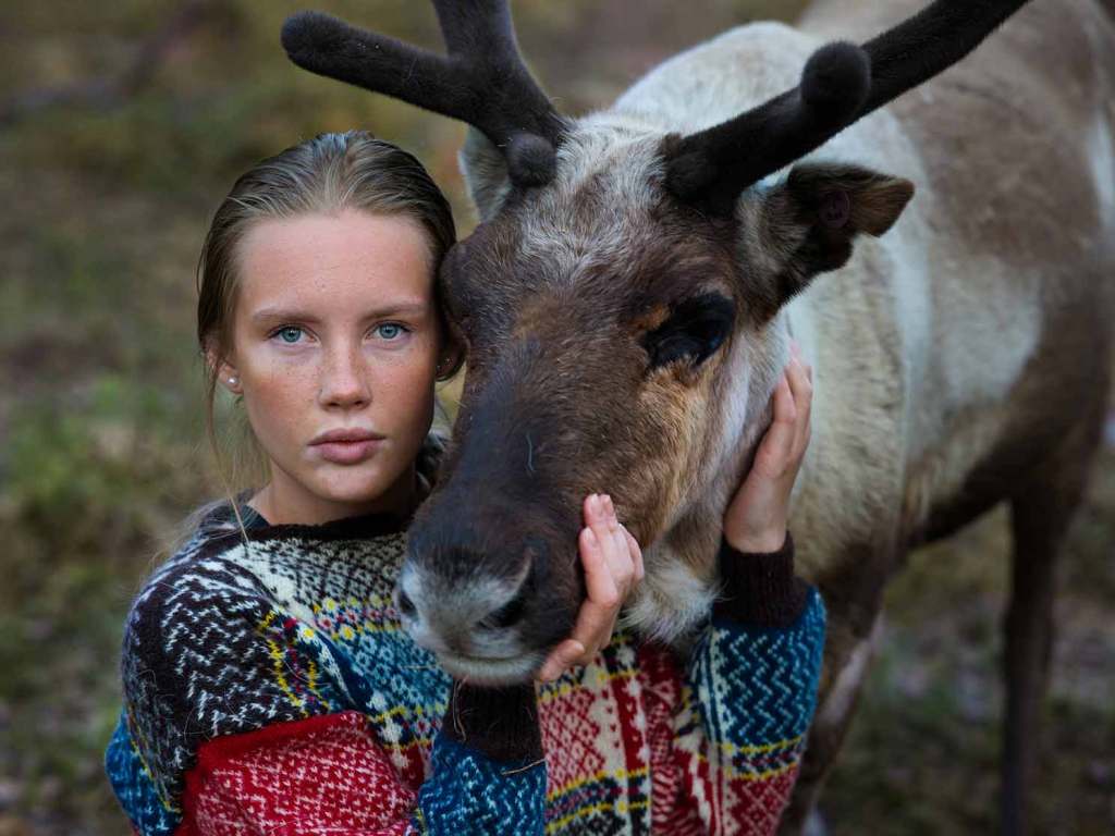 Evelina is a reindeer herder, continuning the ancient tradition of her family. - Glen, Sweden