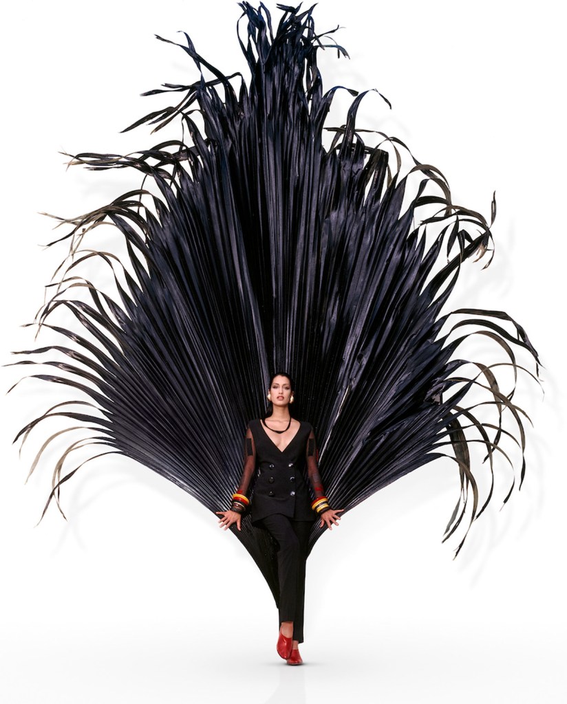 Yasmeen Ghauri in Gianfranco Ferré, Seychelles, 1993. Laura Alvarez, Venezuela, 1976. Image Credit: Photo Gian Paolo Barbieri Courtesy 29 Arts In Progress Gallery SINGLE USE ONLY