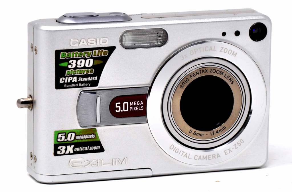 Casio Exilim EX-Z50, just one of the many credit-card-size cameras that remained popular for many years