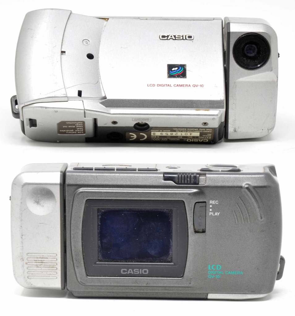 Front and back: the Casio QV-10, first with an LCD screen