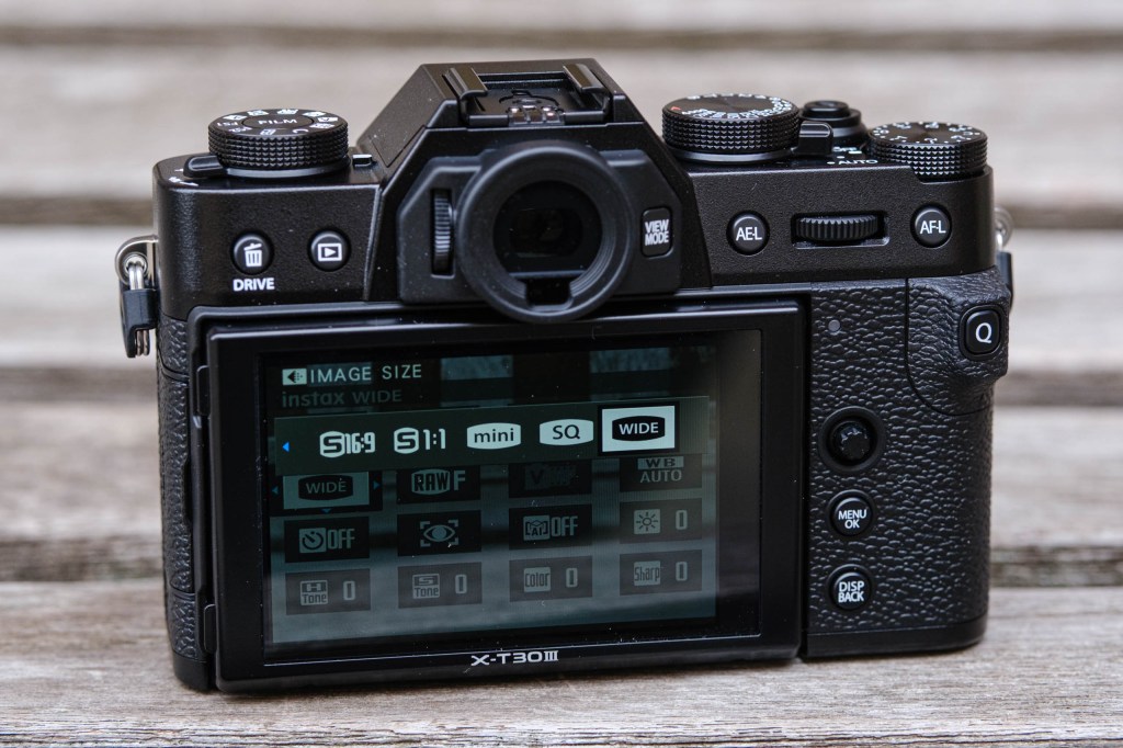 Fujifilm X-T30 III top controls.