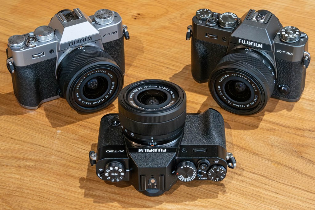 Fujifilm X-T30 III in silver, charcoal silver and black