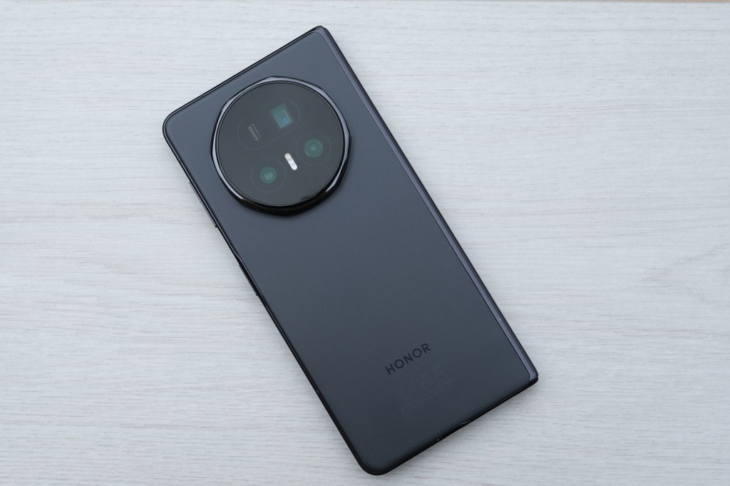 folded phone showing cameras on the back