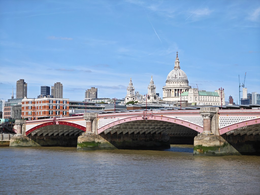 photo taken of the thames towards st pauls cathedral