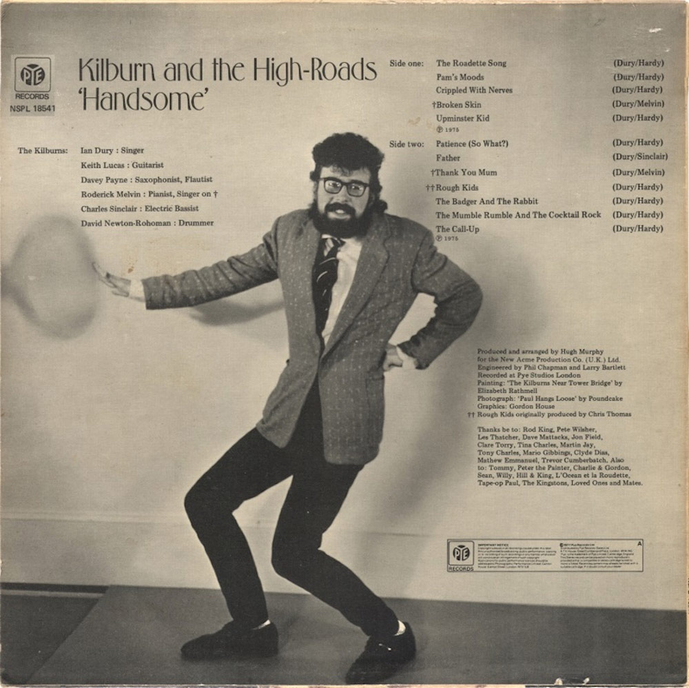 Madness based their iconic duck walk on an image of a roadie, ‘Paul Hangs Loose’, on the back cover of the 1975 album Handsome by Kilburn and the High Roads. SINGLE USE ONLY. Credit: Poundcake/Pye Records