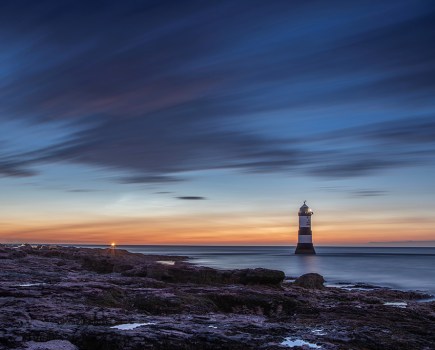 sunset at Penmon Point Lighthouse