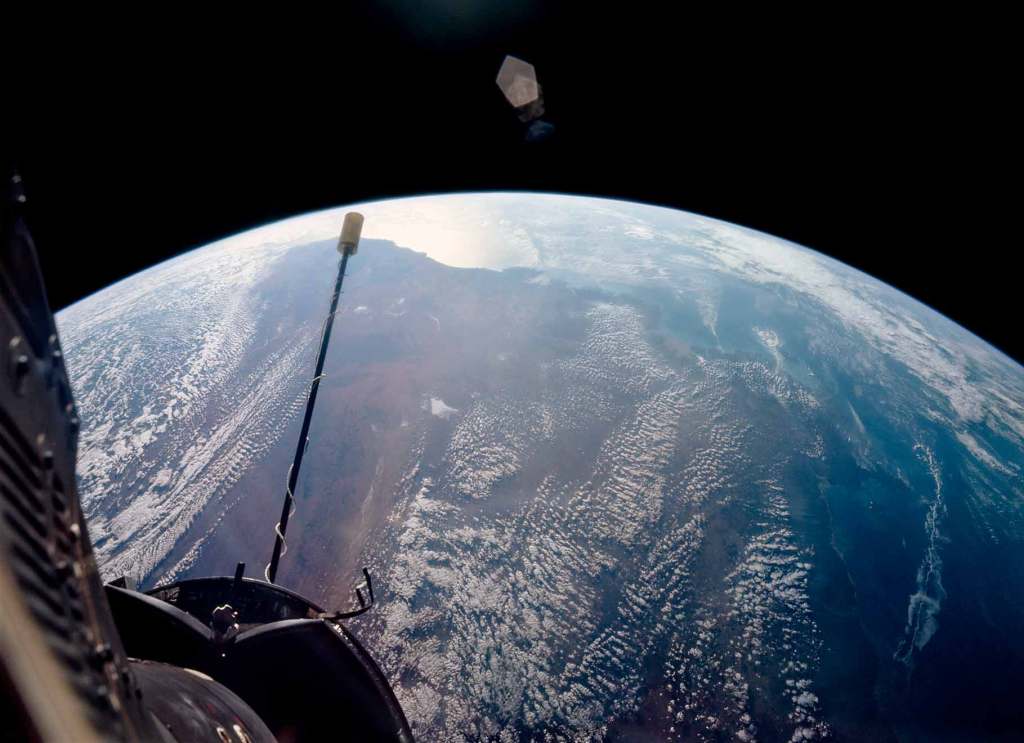 The Gemini astronauts took some of the finest photographs of Earth ever captured on film, partly due to the high altitudes they flew to Earth, from 850 miles above. Gemini 11, 14 September 1966