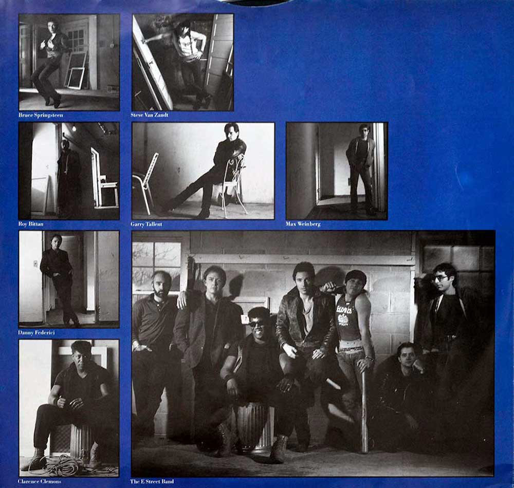 The inner sleeve of Born in the U.S.A. included black and white portraits of all seven members of the E Street band. SINGLE USE ONLY. Copyright: Columbia Records/Annie-Leibovitz