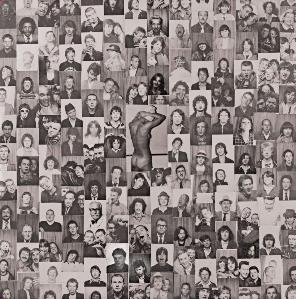 The inner sleeve of One Step Beyond… also included over 100 photo booth shots of Madness fans. Credit: Stiff Records. SINGLE USE ONLY