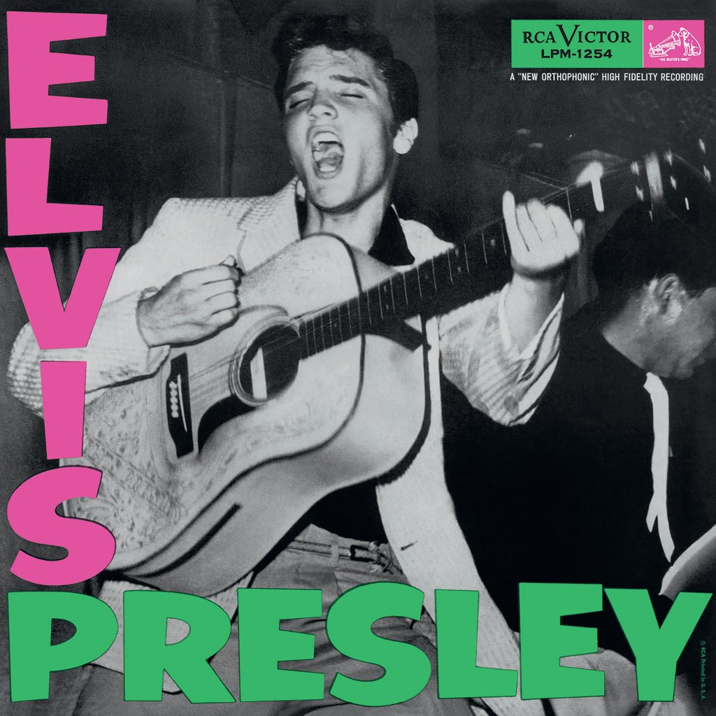 Bold, bright and unforgettable – the original cover of the Elvis Presley album, aka Rock n’ Roll. Copyright: William V. ‘Red’ Robertson/RCA Victor. SINGLE USE ONLY