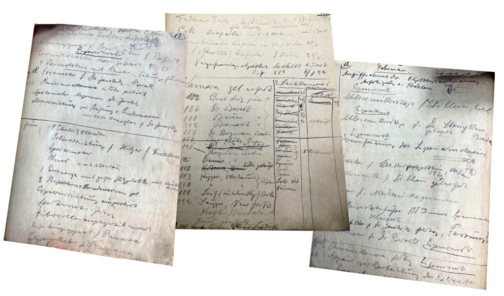 Pages from Barnack’s notebooks, held in the Leica archives at Wetzlar (Picture courtesy of William Fagan)