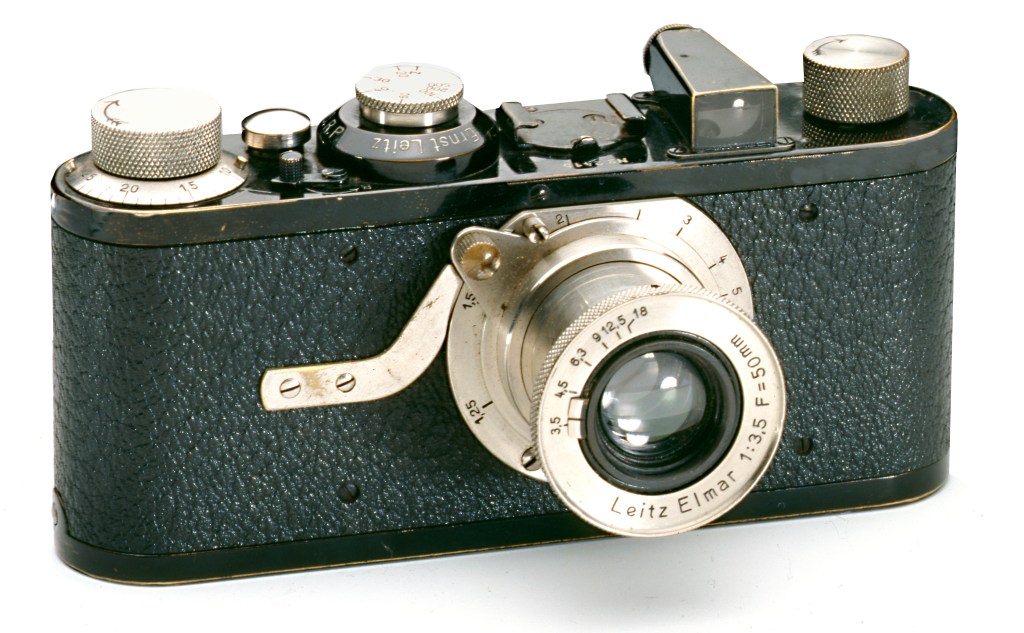 Leica I Model A from 1926 with fixed Elmar lens that superseded the Elmax