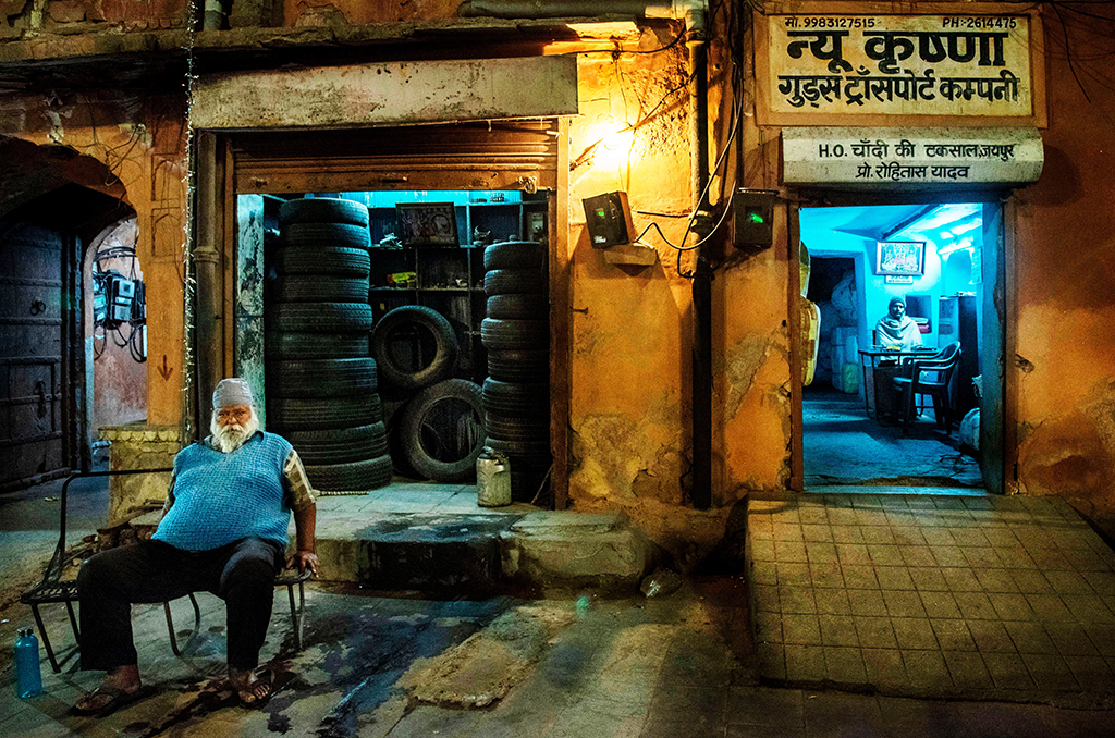 night time street scene