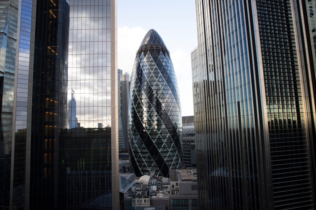 iPhone vs camera, full frame unedited shot of the Gherkin in London