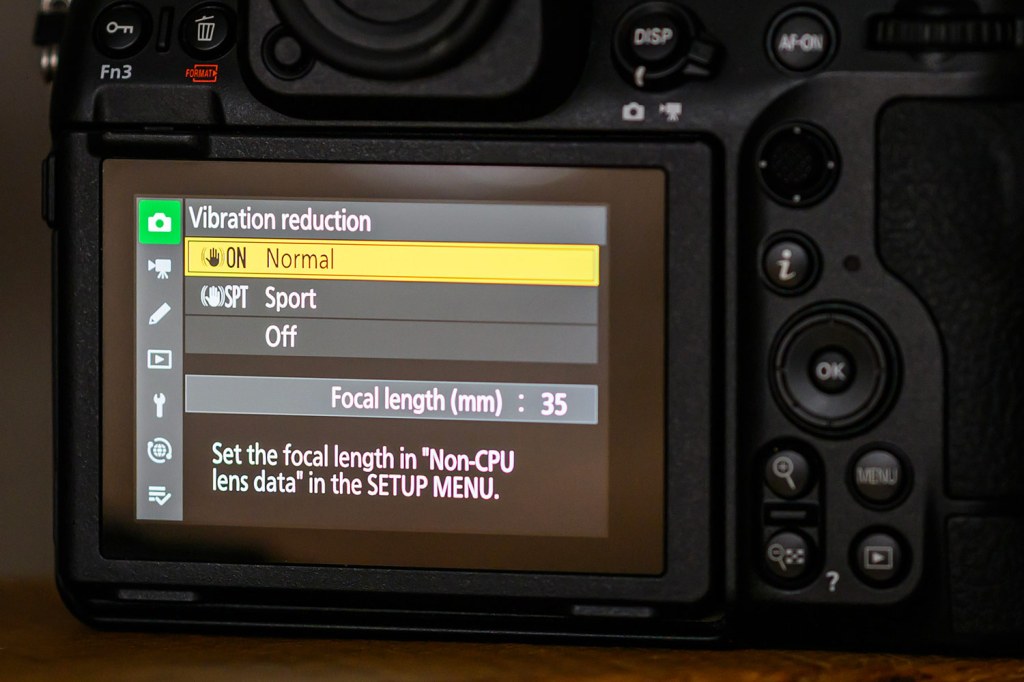 Image stabilisation on the Nikon Z8. Image credit: Kingsley Singleton