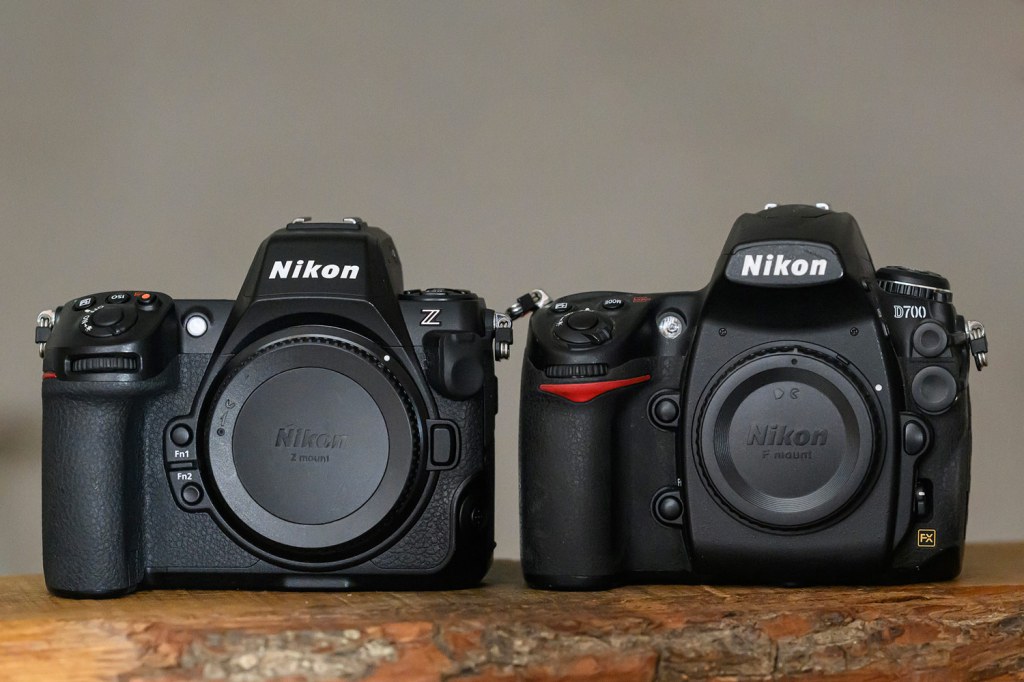 Nikon Z8 vs Nikon full-frame DSLR. Image credit: Kingsley Singleton