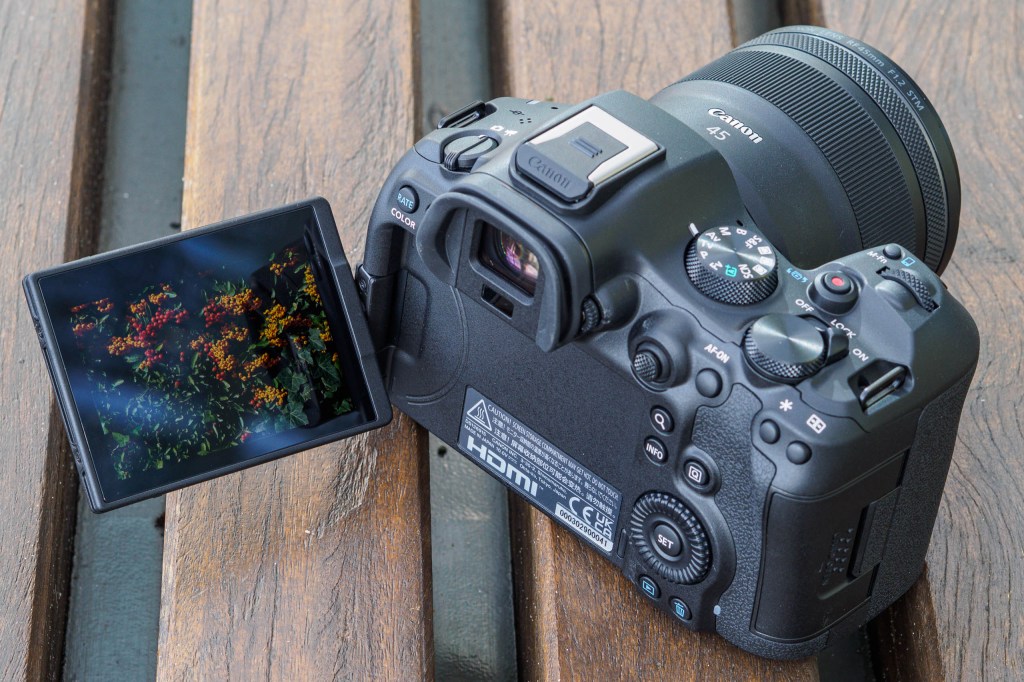 Canon EOS R6 Mark III fully articulated touchscreen