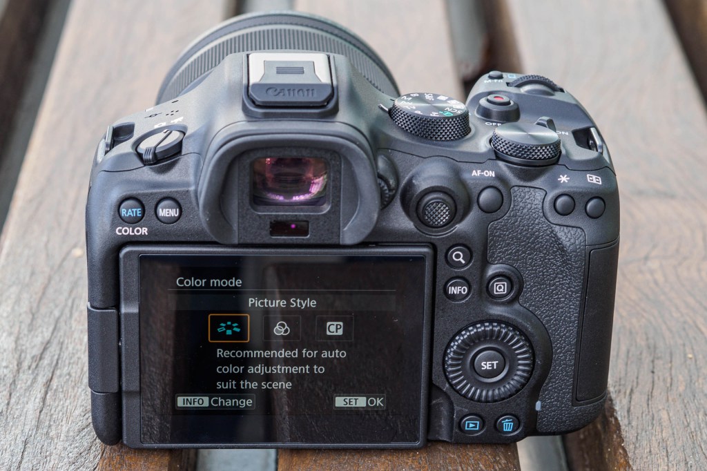 Canon EOS R6 Mark III rear controls