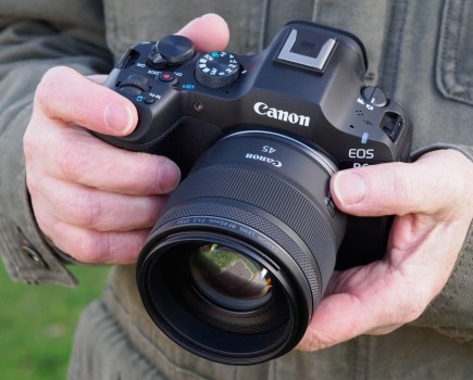 Canon EOS R6 Mark III in-hand.