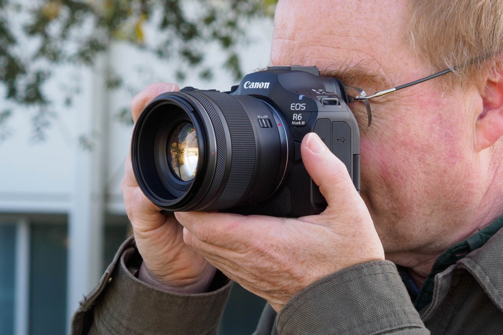 Canon EOS R6 Mark III in use.