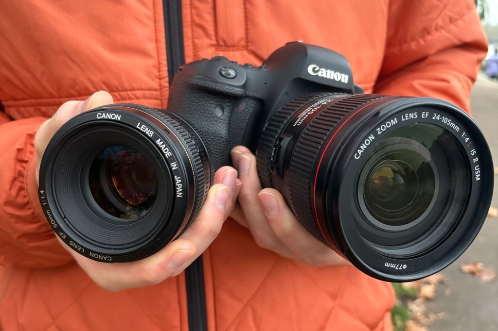 Canon EOS R5 with two lenses
