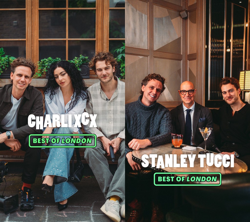 Will and Jesse with singer Charli XCX and actor Stanley Tucci. Image Credit: Topjaw