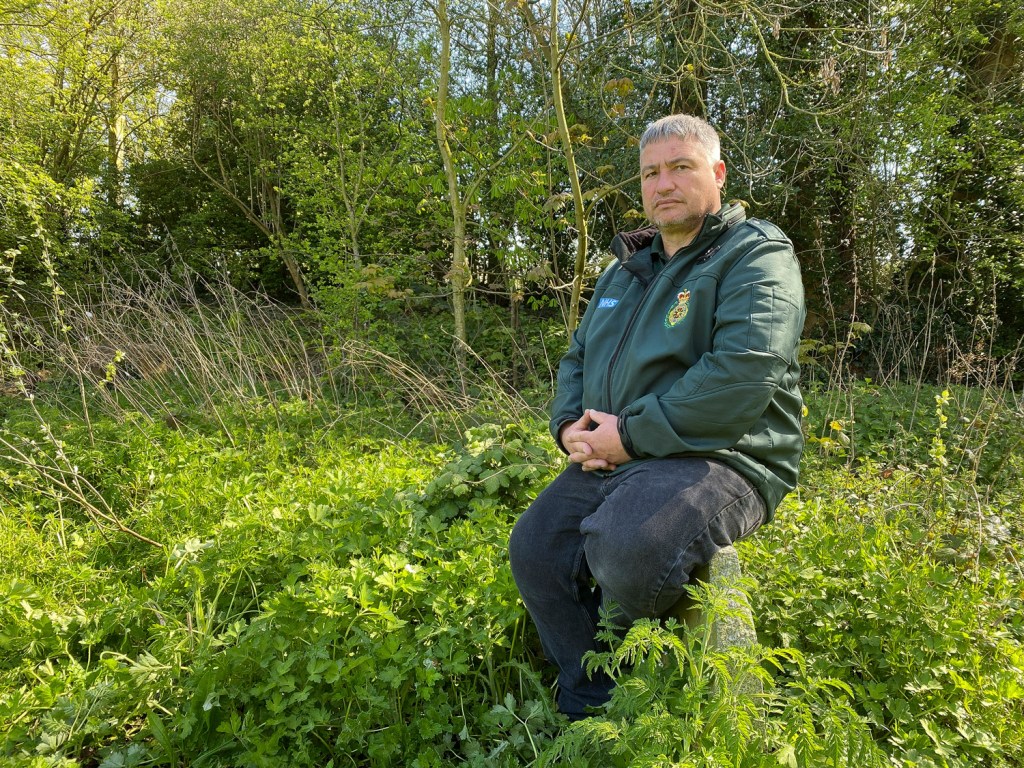 Paramedic Kelvin Hurd, photographed in Howden near Hull, East Yorkshire. Chris Frear.
