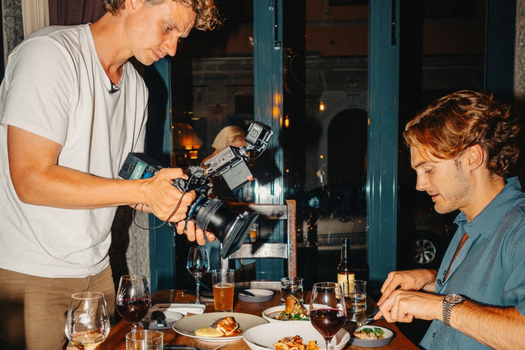Warr and presenting partner  Burgess have filmed in hundreds of restaurants across the globe from London to Lisbon to Tokyo and New York. Image Credit: Topjaw