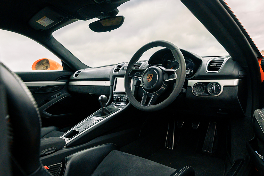 interior of sports car