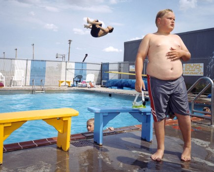 Diving competition. Faith, South Dakota, USA, 2002. Image Credit Peter DENCH