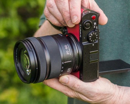 Panasonic Lumix S9 in-hand in portrait format. Credit: Andy Westlake