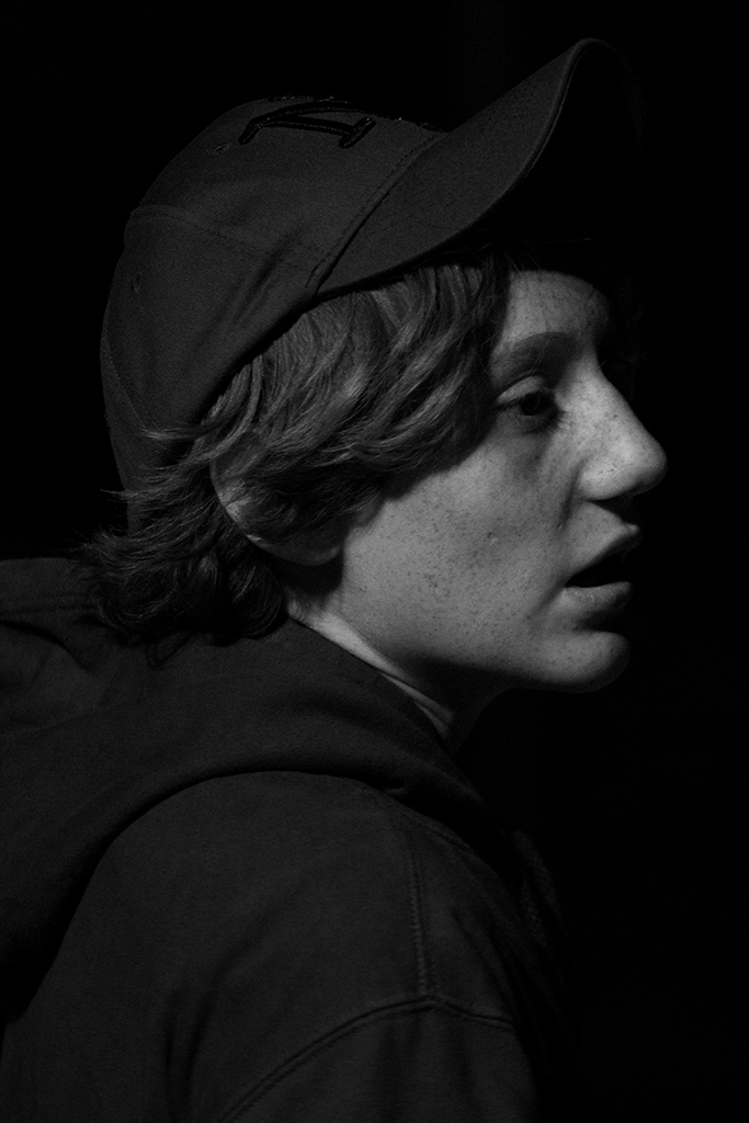 close up side profile portrait
