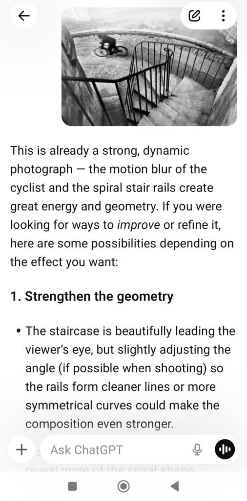ChatGPT and photography