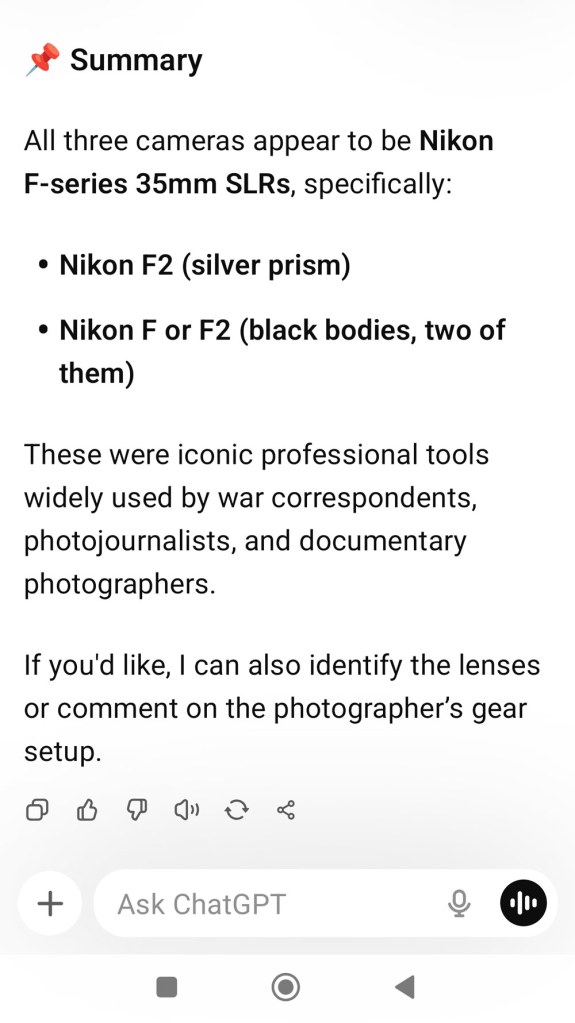 ChatGPT and photography
