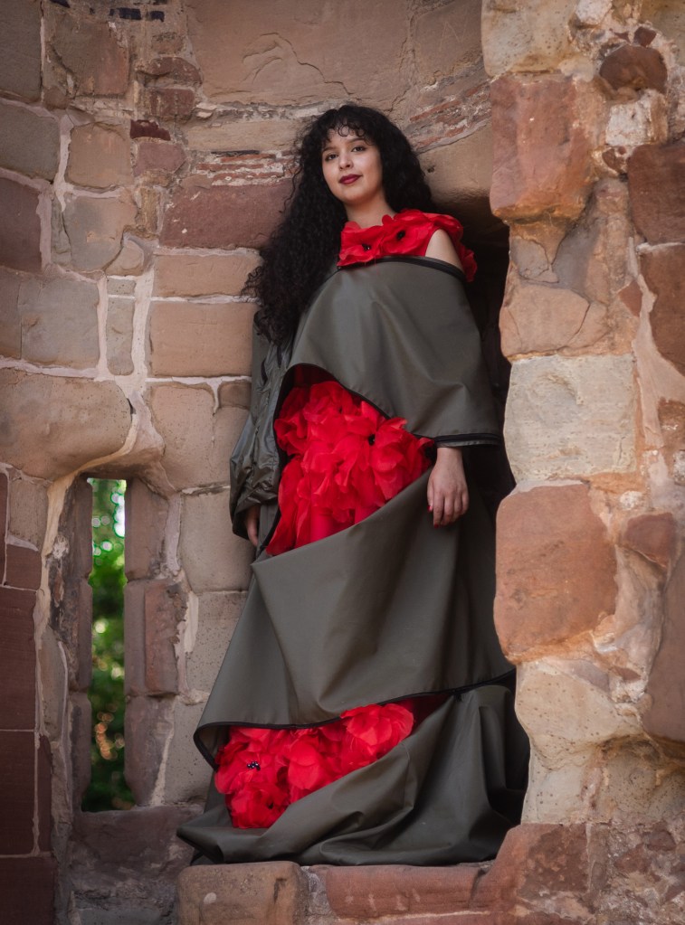 From the series, Draped in Resistance, a collective created in collaboration with Tala Lulu, an emerging recent graduate fashion designer. Image Credit: Safa B. Malik