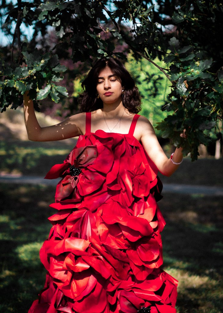 From the series, Draped in Resistance, a collective created in collaboration with Tala Lulu, an emerging recent graduate fashion designer. Image Credit: Safa B. Malik