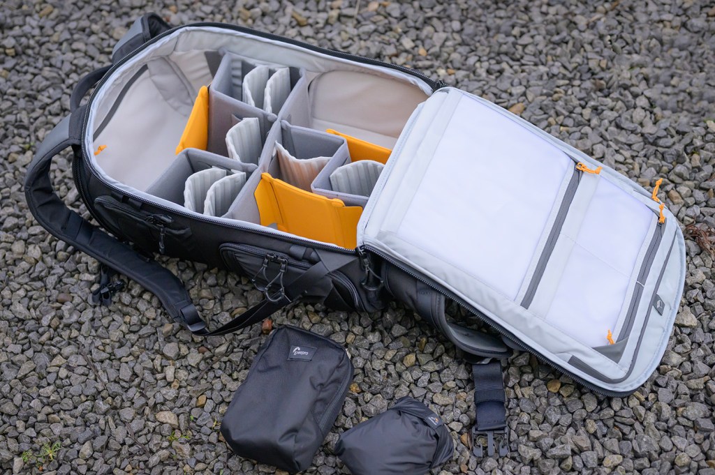 Cheap vs Pro camera bag, dividers