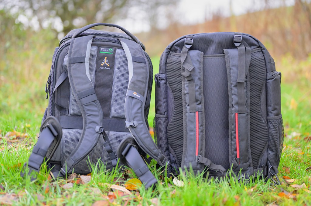 Cheap vs Pro camera bag, straps