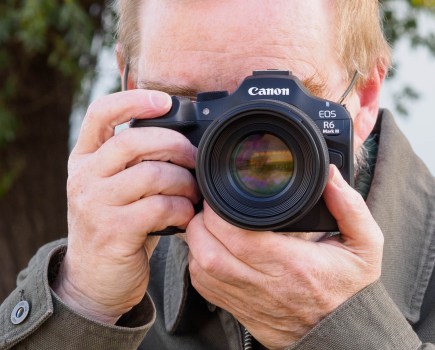 Canon EOS R6 Mark III in use.