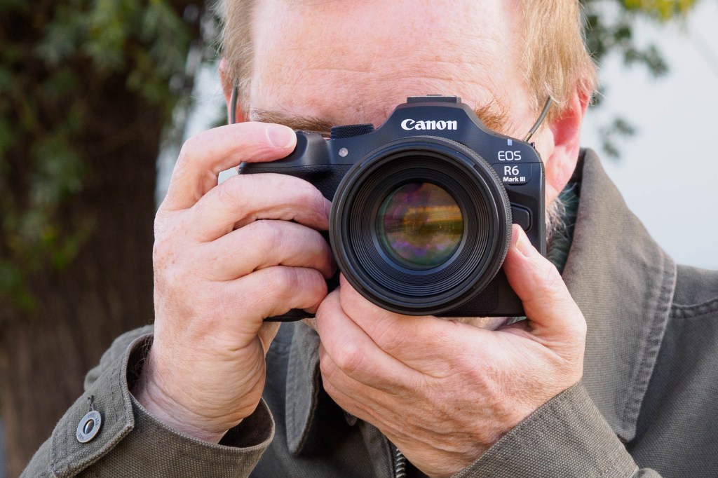 Canon EOS R6 Mark III in use. 