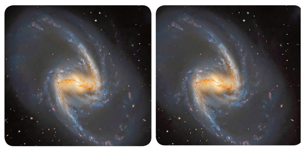 Close-up of the Great Barred Spiral galaxy, NGC 1365. Image Credit: J-P Metsävainio