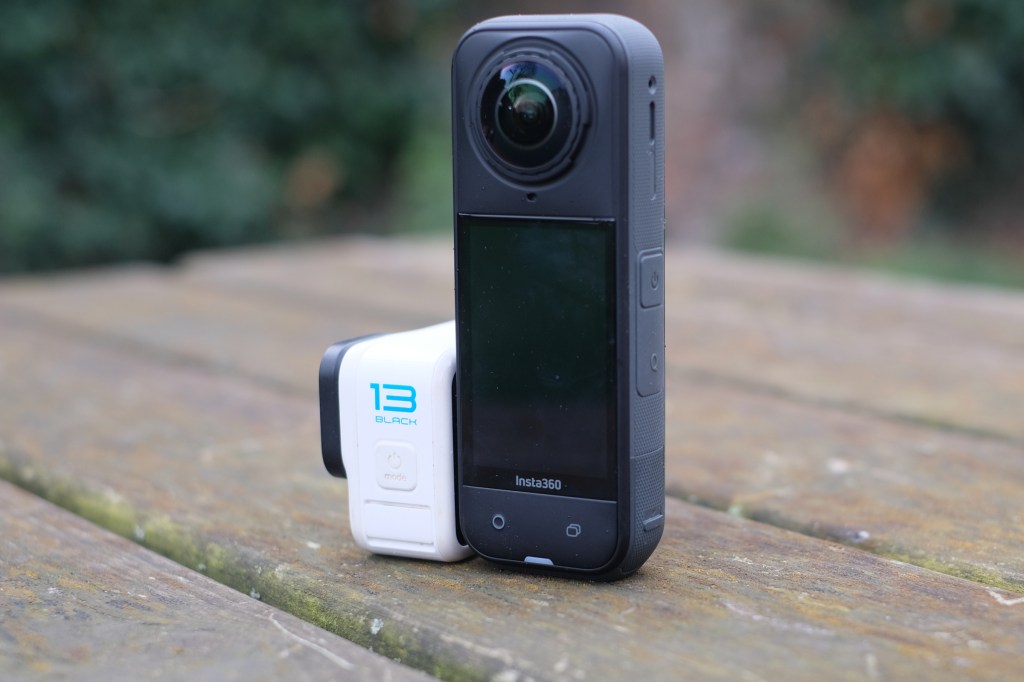 GoPro Hero 13 Black next to Insta360 X5