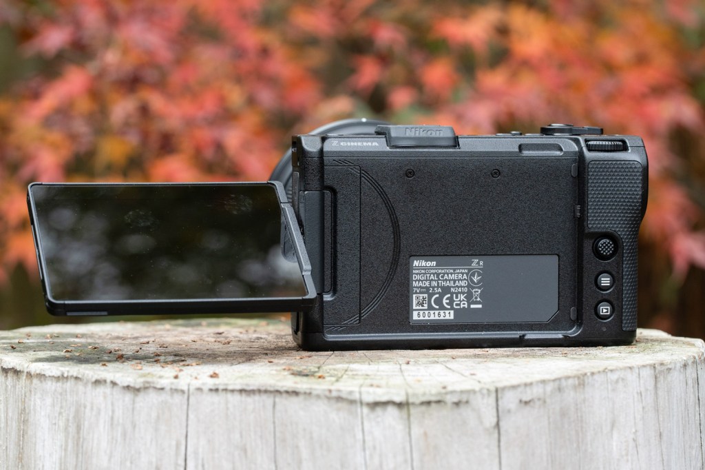 Nikon ZR, screen tilted out