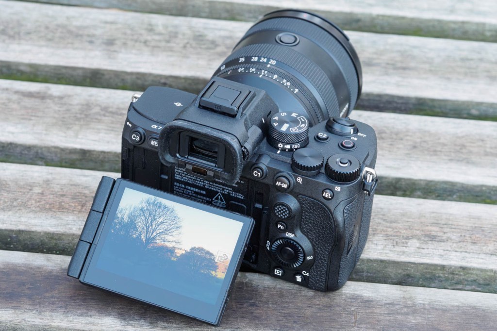 Sony Alpha A7 V with screen tilted. Image credit: Andy Westlake