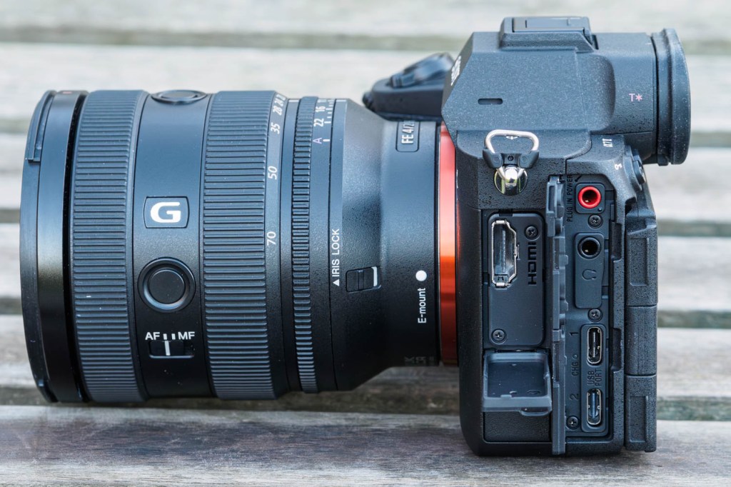 Sony Alpha A7 V connector ports. Image credit: Andy Westlake