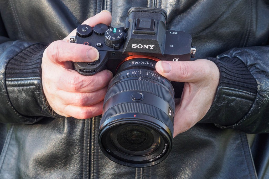 Sony Alpha A7 V in-hand.
