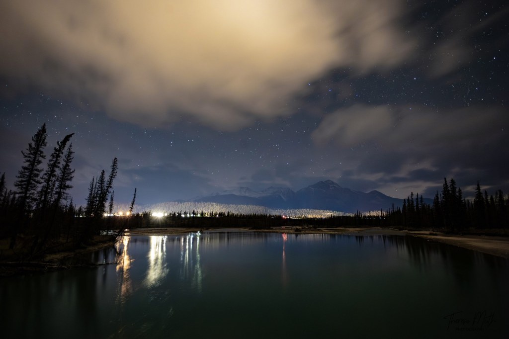 During Jasper’s Dark Sky Festival, Theresa signed up for a night photography tour through Wildland Photo Tours. Credit: Theresa Muth. SINGLE USE ONLY