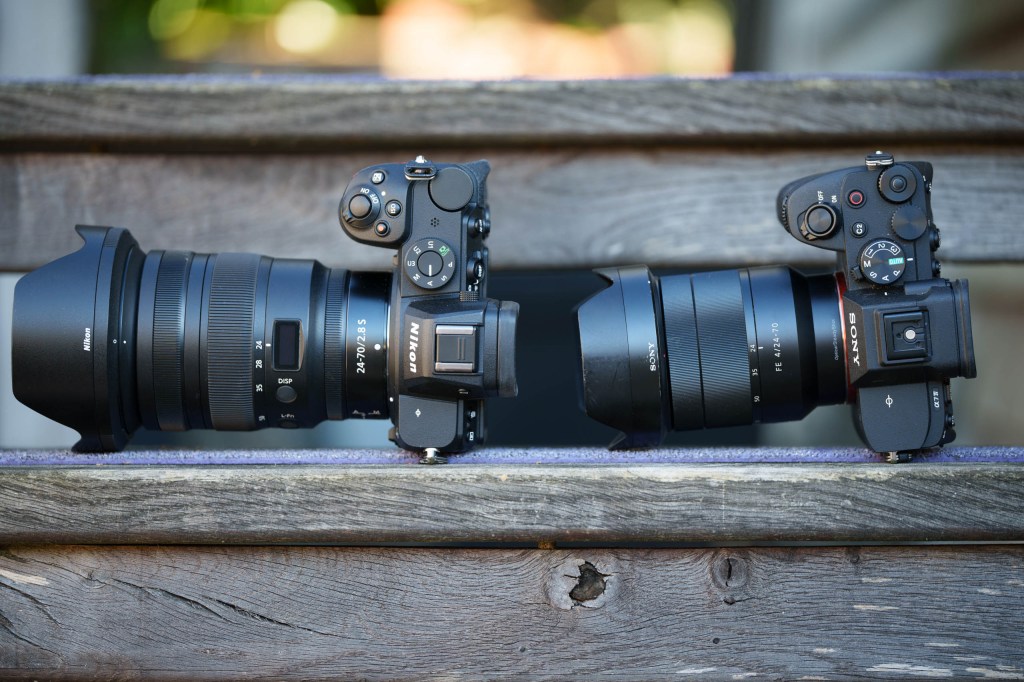 Nikon Z5 and Sony A7IV side by side. Image credit: Angela Nicholson
