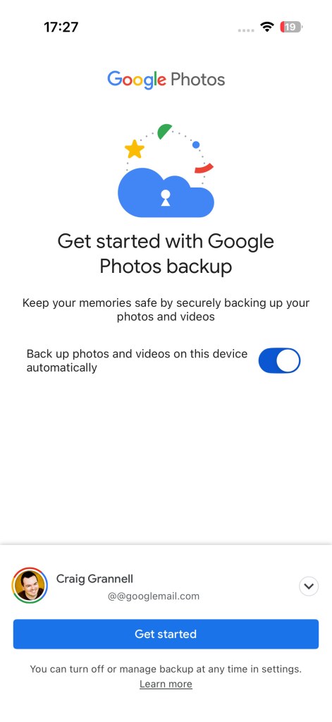 Google photos backup